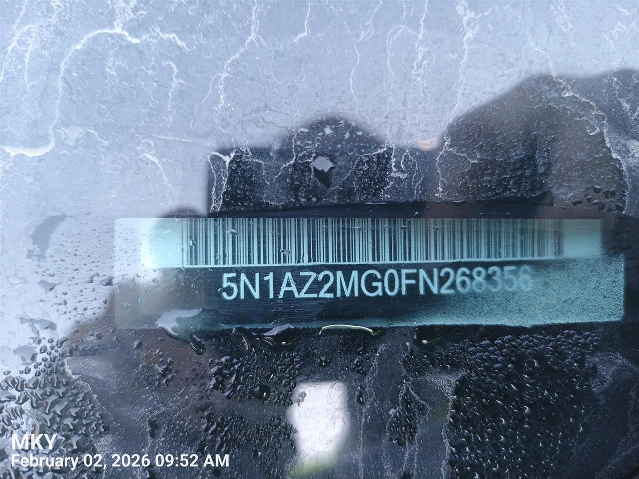 LEFT HATCHBACK STRUT OEM 2017 NISSAN MURANO 905615AA0B - Image 5