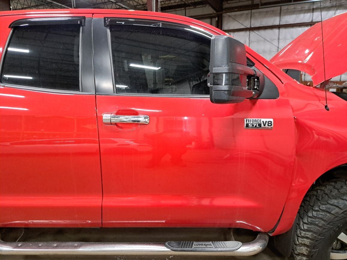 2010 Tundra Right Passenger Side Front Door Assembly Color: Red
