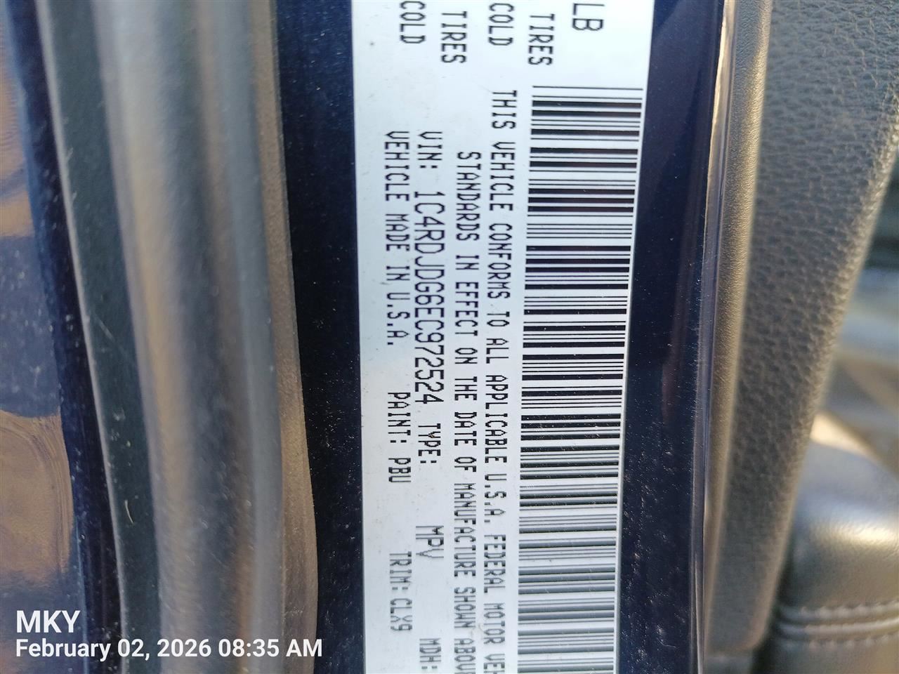 RIGHT FRONT WIPER ARM OEM 2014 DODGE DURANGO 68194928AA - Image 5