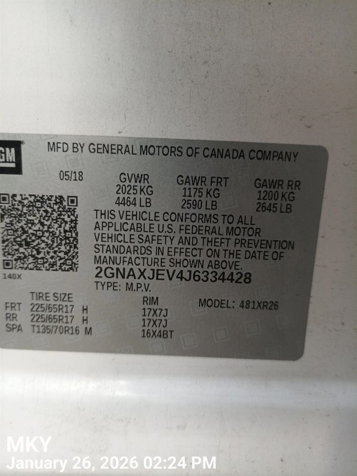 LEFT FRONT WIPER ARM OEM 2022 CHEVROLET EQUINOX 84660019 - Image 5