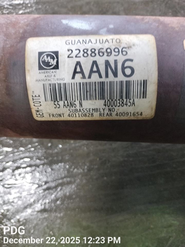 Rear Drive Shaft 2WD Double Cab 6.0L Fits 11-13 15 SIERRA 2500 PICKUP 8396249 - Image 3