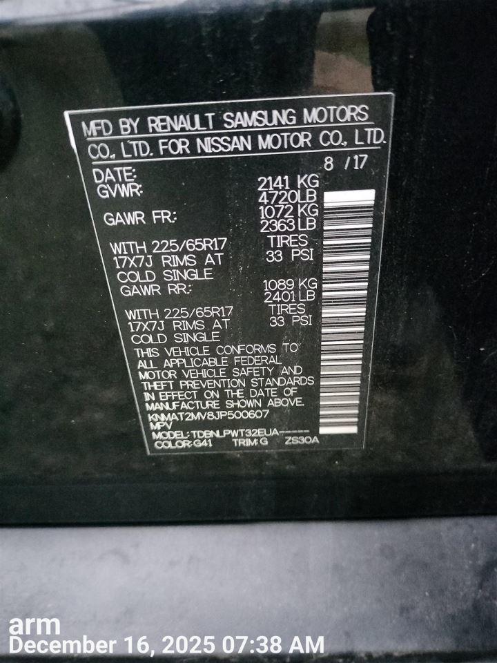 DASH WIRE HARNESS OEM 2017 NISSAN ROGUE 240105HK1C - Image 1