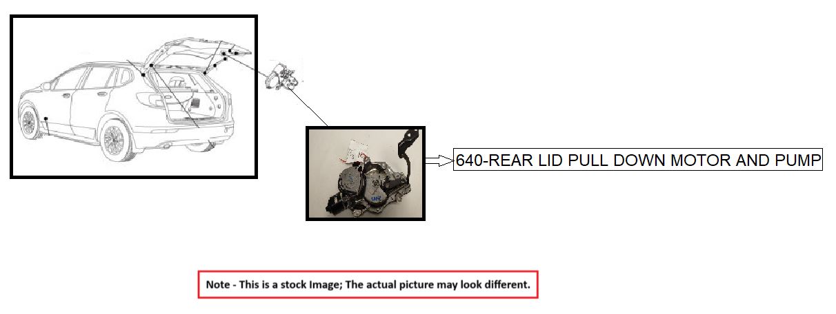 DECKLID/TRUNK/LIFTGATE/HATCH MOTOR ACTUATOR OEM 2014 DODGE CARAVAN 1YR WRNTY 681 - Image 1