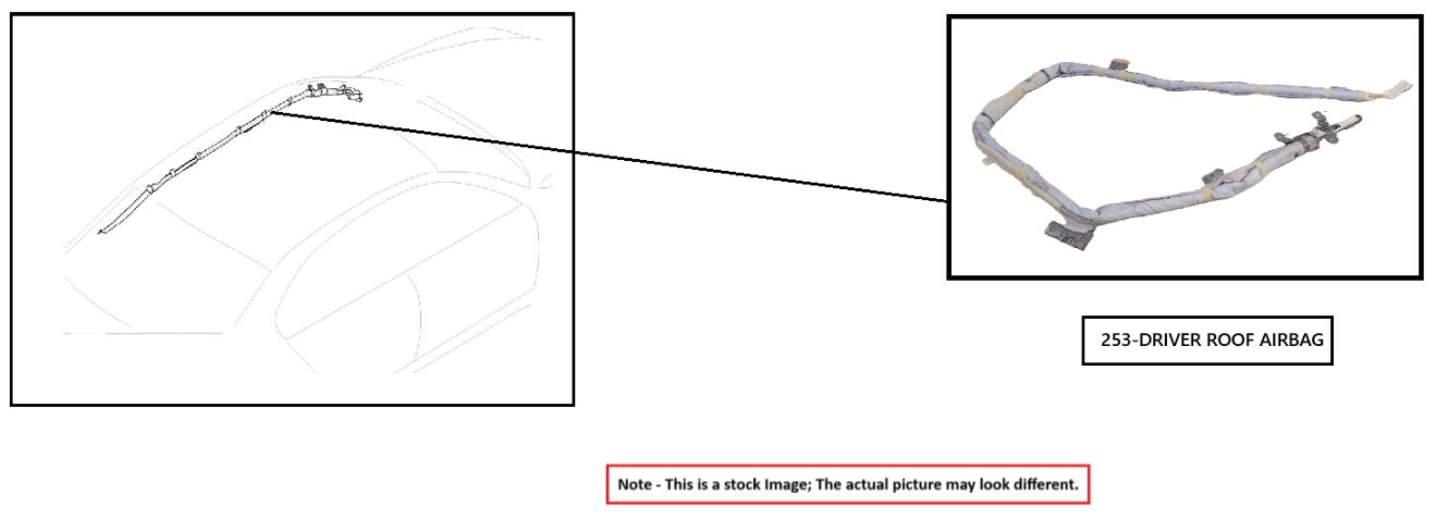 Benzeen ROOF AIR BAG 621800E060 2013-2014 LEXUS RX350 - Image 1