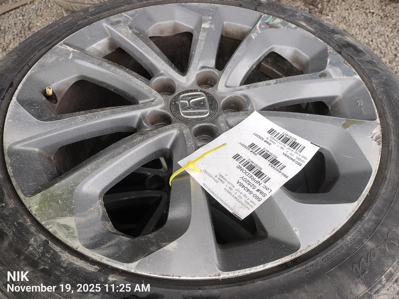 Wheel 18x8 Alloy Gray Inset Fits 13-15 ACCORD 7914972 - Image 2
