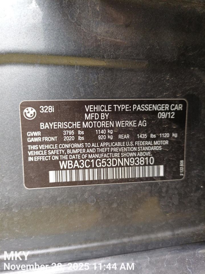 RADIATOR FAN MOTOR/ASSEMBLY OEM 12-16 BMW 328I - Image 2