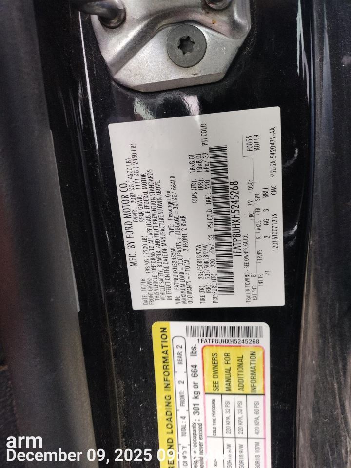 FRONT FUEL VAPOR CHARCOAL CANISTER OEM 2019 FORD MUSTANG FR3Z9D653C - Image 2