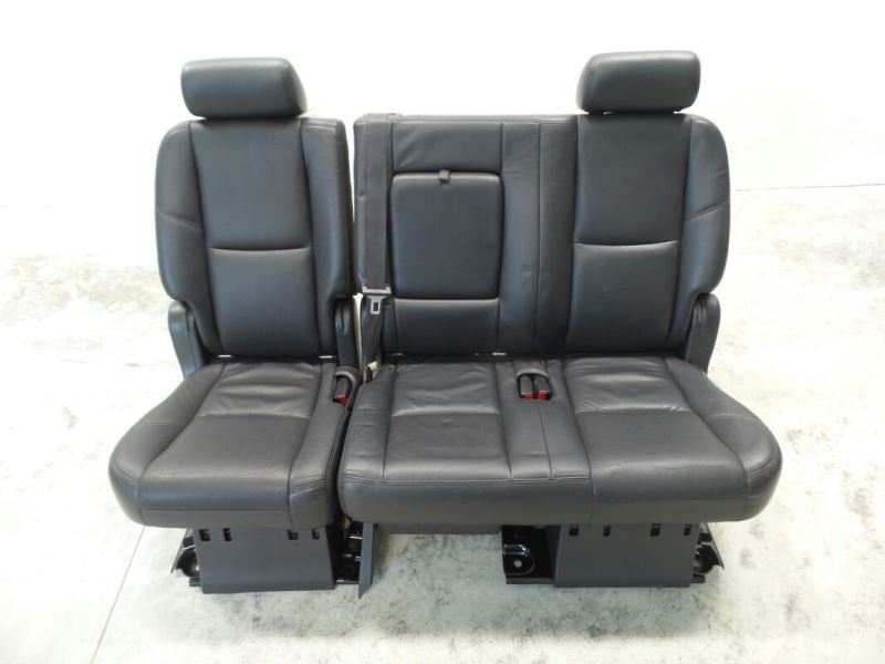 Black Leather Bench Seat For Truck 2007-2014 TAHOE YUKON ESCALADE SECOND ROW SEAT BENCH SEAT BLACK LEATHER