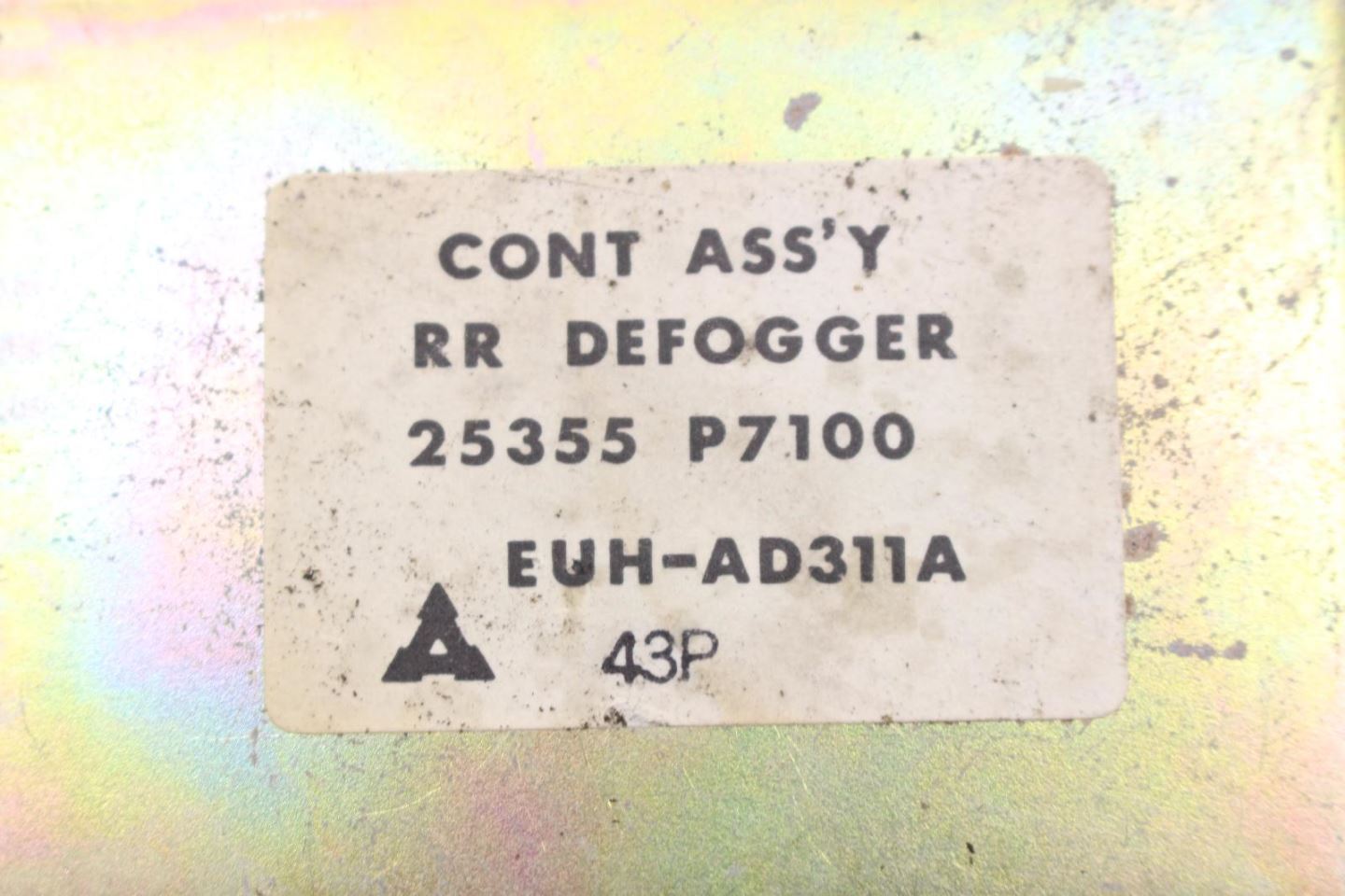 ミイ Rear Defog Control Module Fits 82-83 280ZX 25355P7100 | eBay