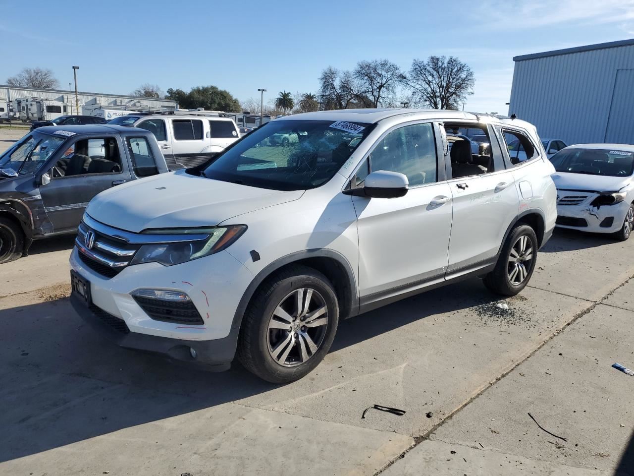 LEFT TAN FRONT HEADREST OEM 2016 HONDA PILOT - Image 2