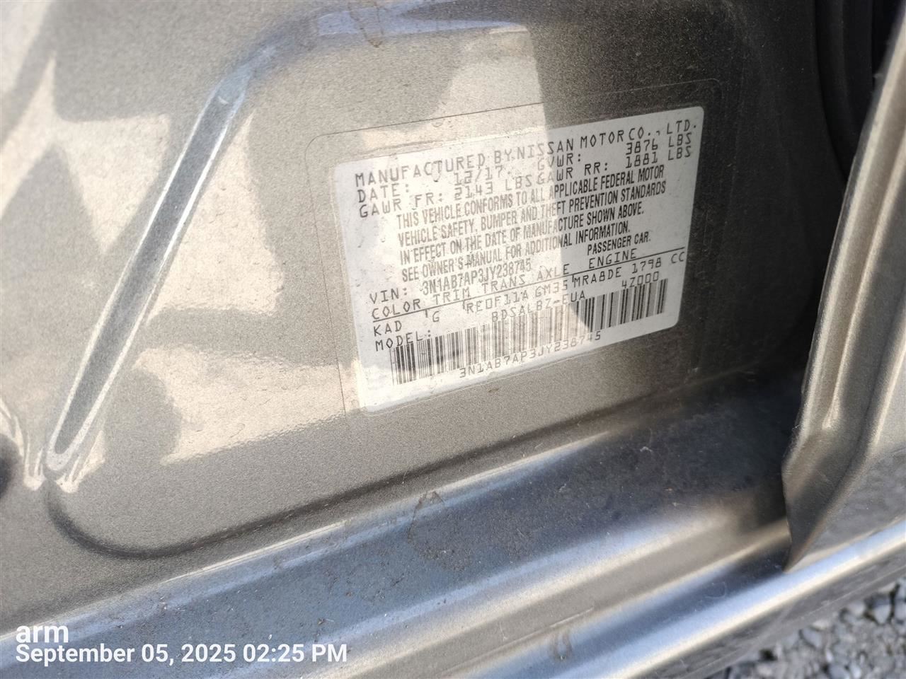 SENTRA 2017 Engine Wire Harness 6797239 - Image 2