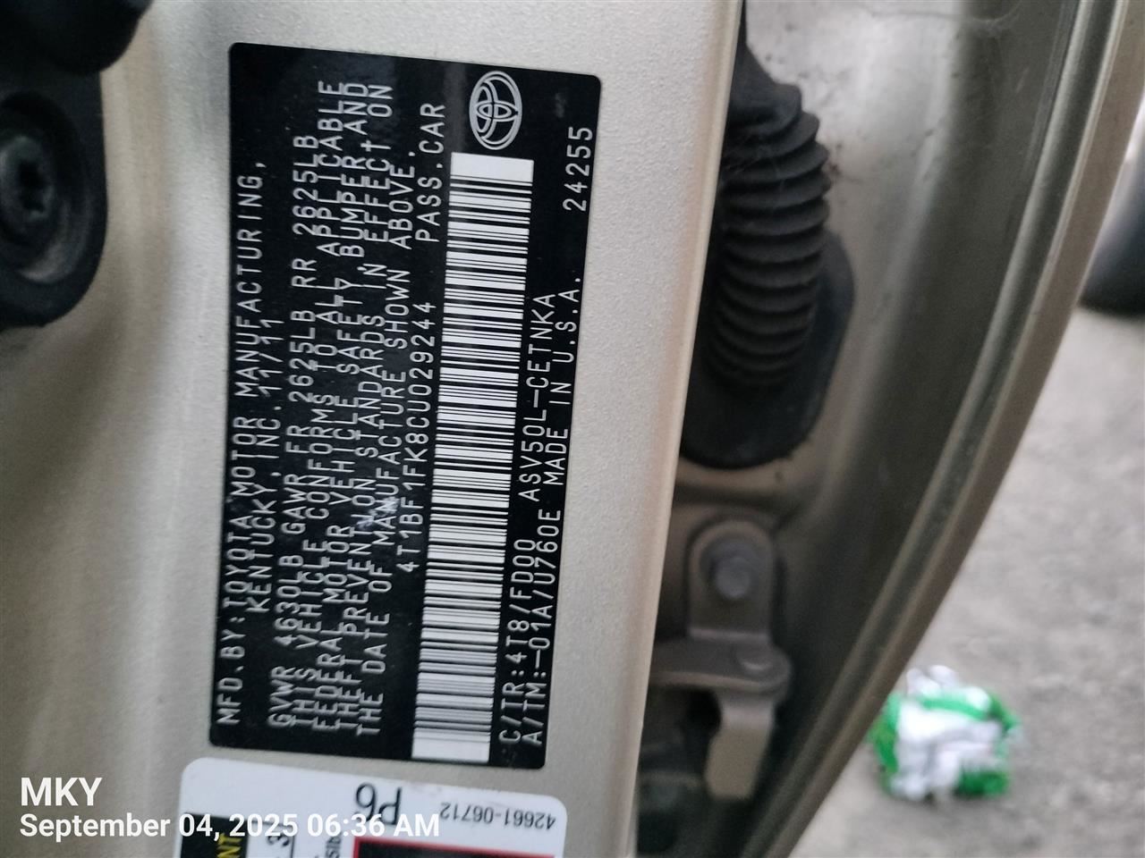 FRONT AC EVAPORATOR HOUSI 871030E040 2012 TOYOTA CAMRY - Image 2