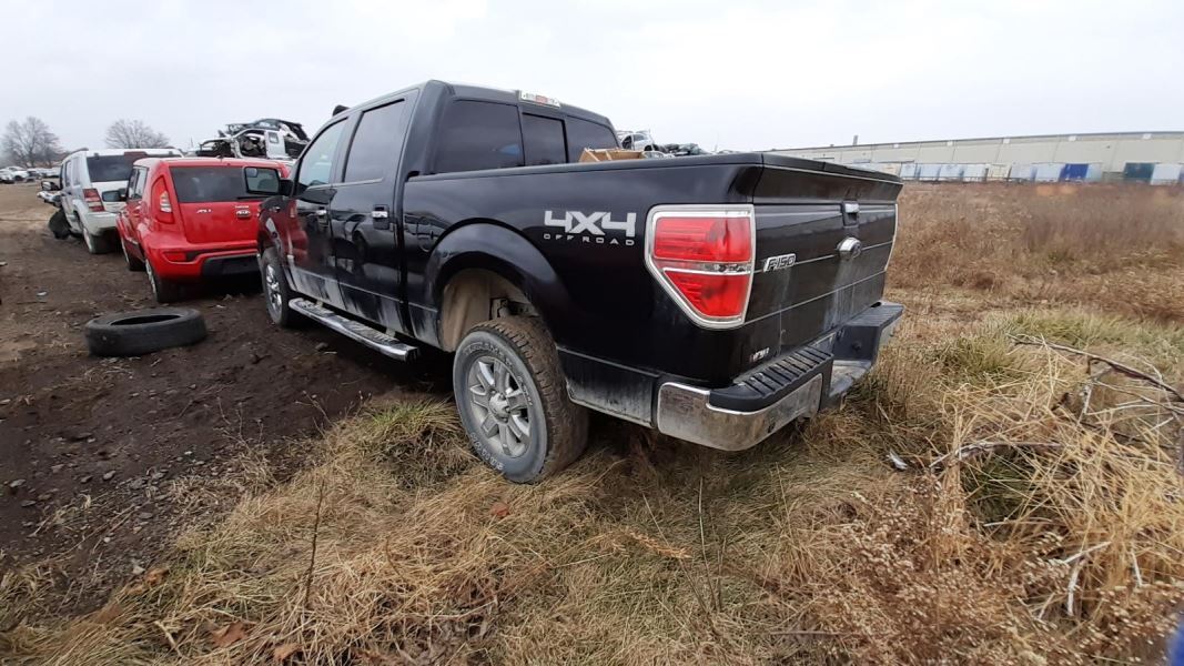  used-auto-parts 2013 ford-truck ford-f150-pickup rear-body 190-bumper-assembly--rear 190-02087e--styleside---tow-package--w-o-heavy-duty-payload-package;-park-assist--chromed part-1405177-4476-1