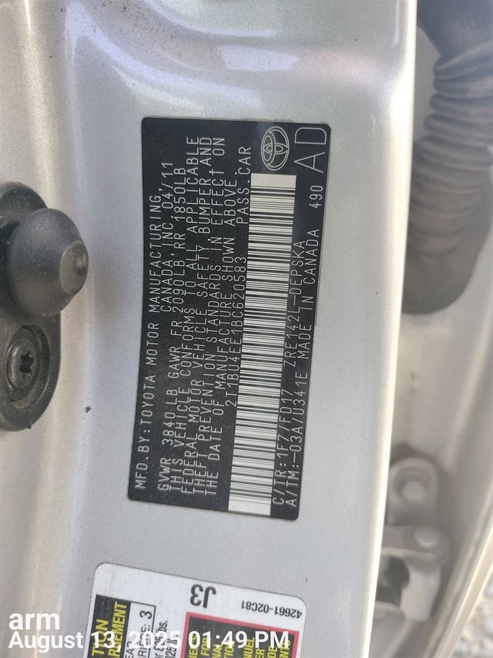 Benzeen WIRE HARNESS 8211702R00 2011 TOYOTA COROLLA - Image 1