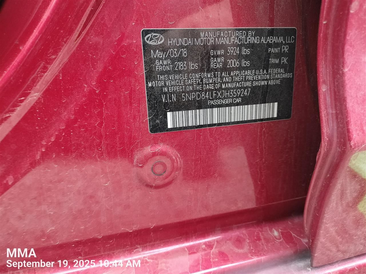 GRY REAR HEADREST OEM 2017 HYUNDAI ELANTRA 89730F3010XFZ - Image 2