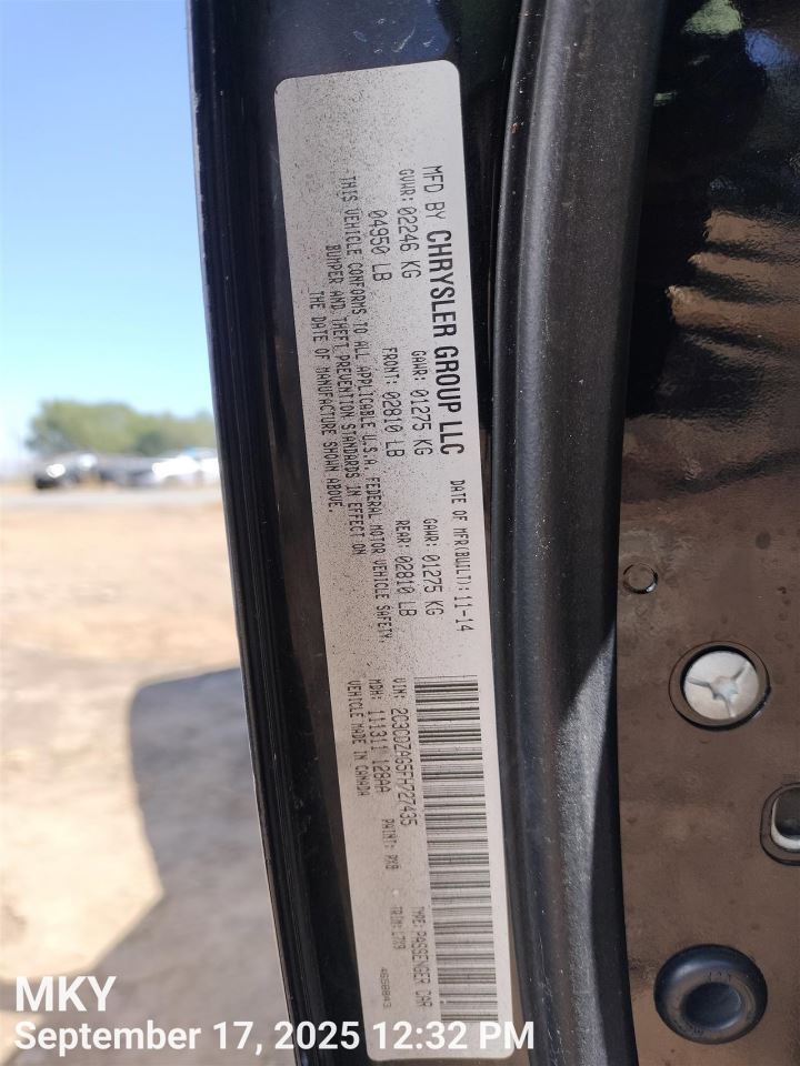 ENGINE WIRE HARNESS OEM 2015 DODGE CHALLENGE 68214189AD - Image 3