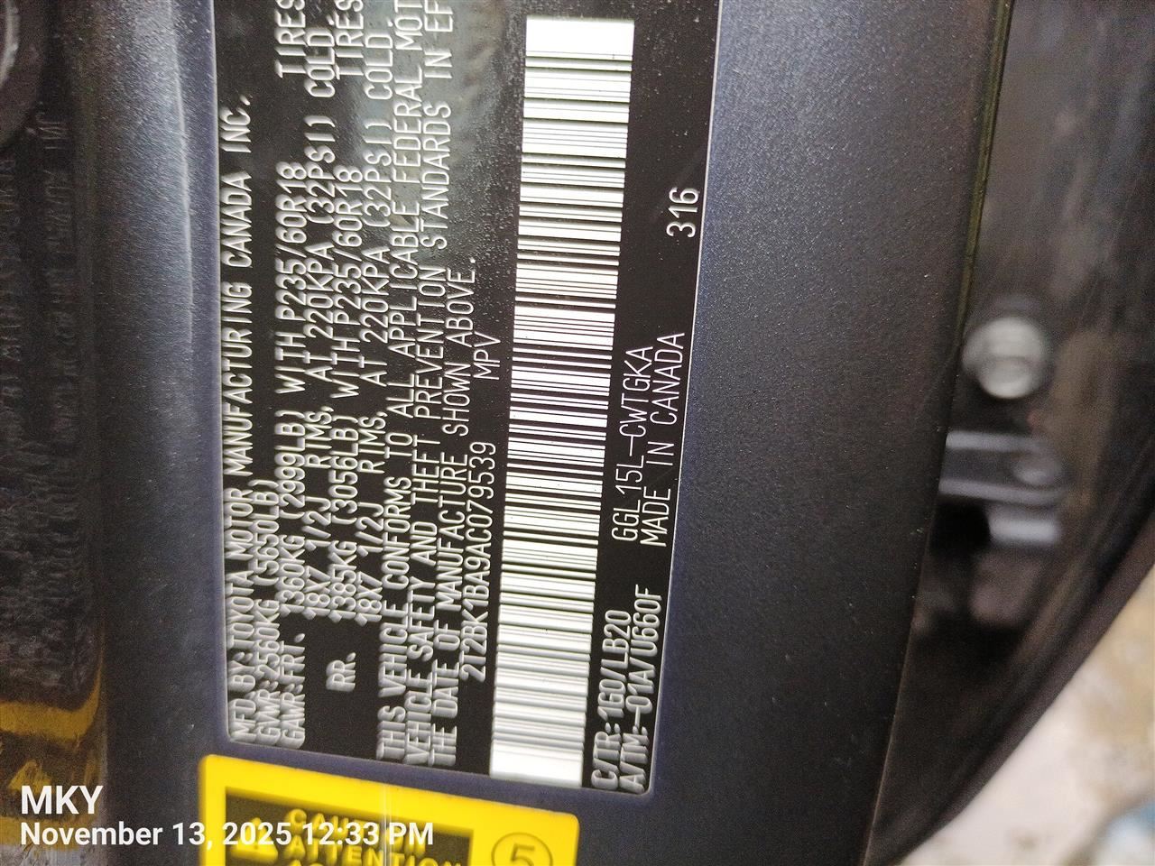 Benzeen Cluster MPH Fits 11 LEXUS RX350 7980559 - Image 1