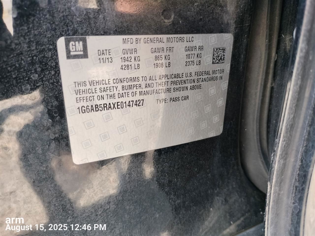 Benzeen WIRE HARNESS 2014 CADILLAC ATS - Image 1