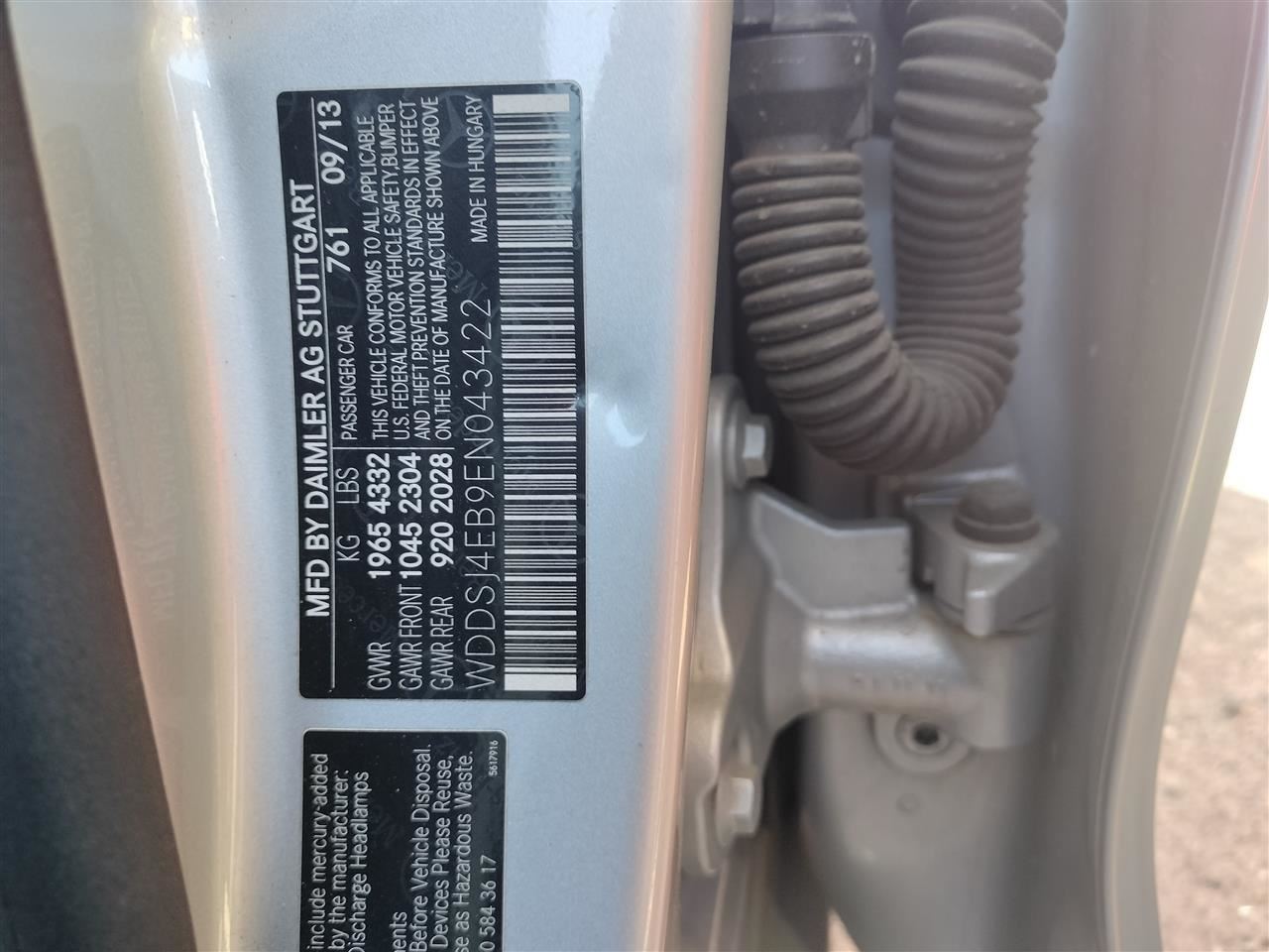 LEFT FRONT WIPER ARM OEM 2014 MERCEDES-BENZ CLA250 - Image 3