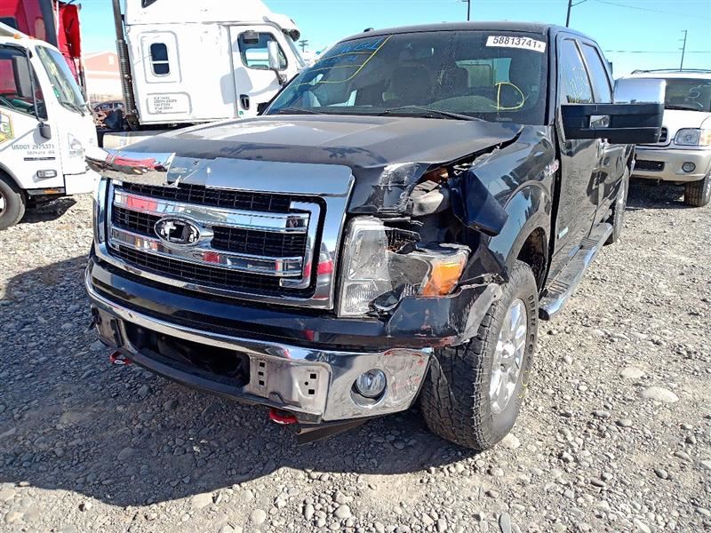  used-auto-parts 2014 ford-truck ford-f150-pickup rear-body 190-bumper-assembly--rear 190-02087e--styleside---tow-package--w-o-heavy-duty-payload-package;-park-assist--chromed part-8334065-2303-1