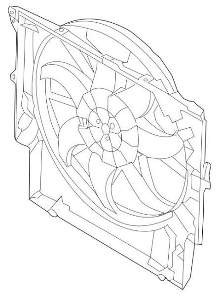Benzeen   Condenser Fan Motor Assy 17427640513 Fits 14 15 16 BMW M235i OEM - Image 1