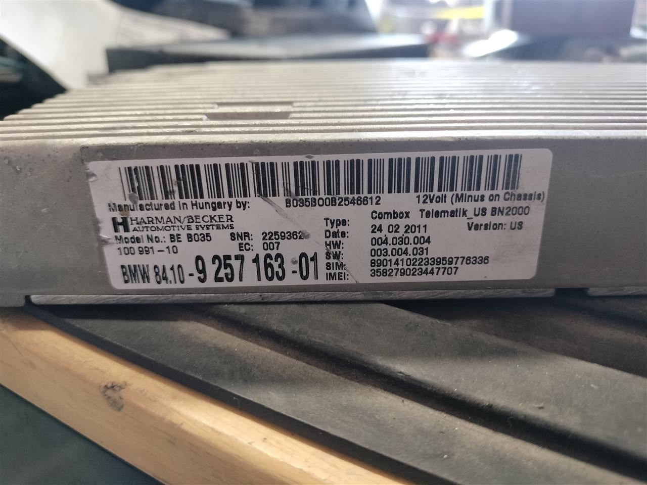 CHASIS CONTROL MODULE 8410925715301 2012 BMW X5 - Image 3