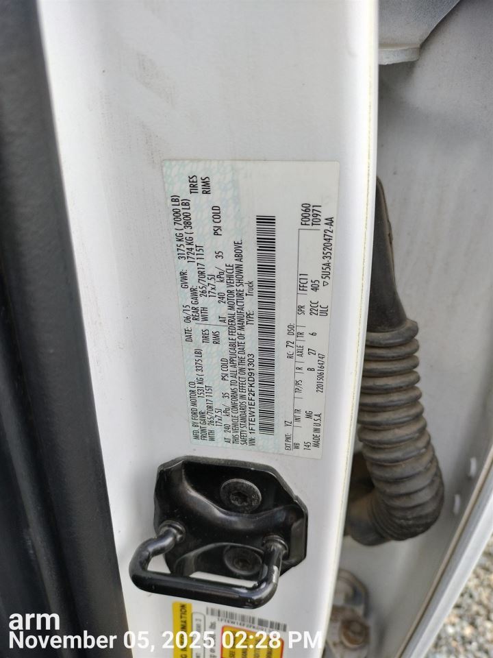 LEFT BLK REAR HEADREST OEM 2015 FORD F150 - Image 2