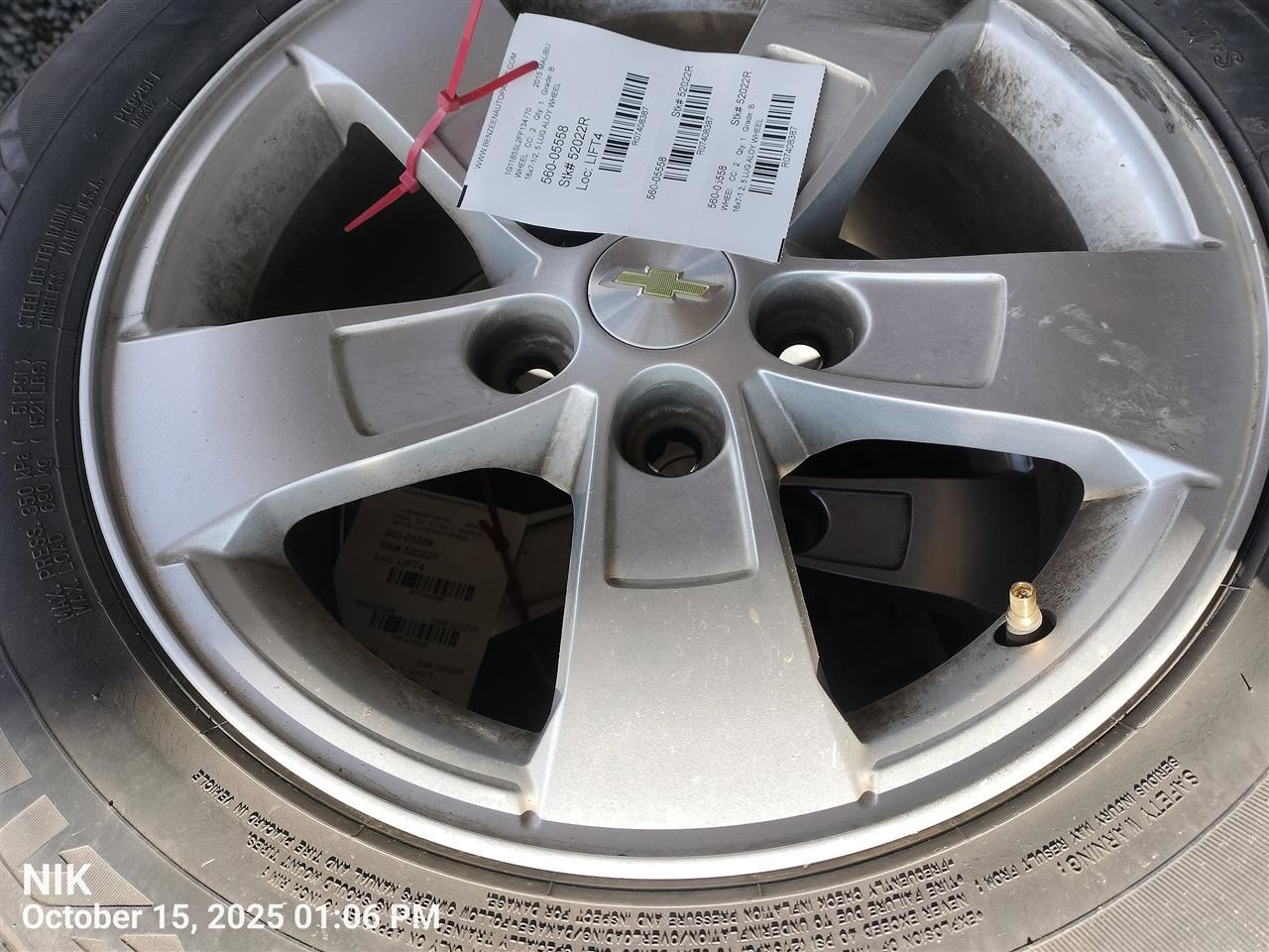 WHEEL/RIM ONLY OEM 13-15 CHEVROLET MALIBU 09598666 - Image 1