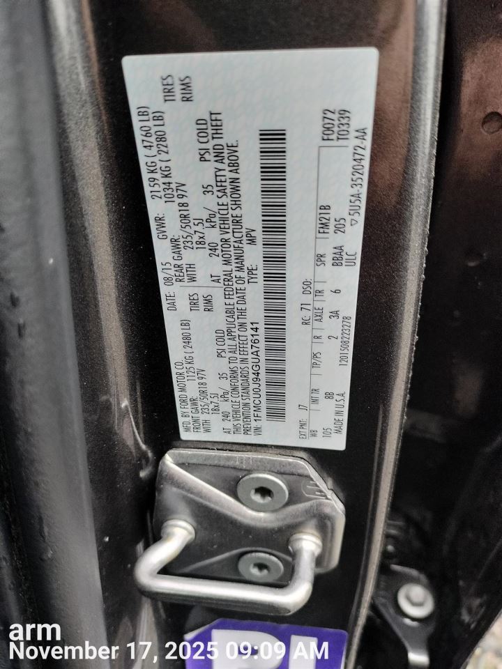 Benzeen Bumper Includes Right And Left Painted Extensions Fits 13-16 ESCAPE 7948873 - Image 1