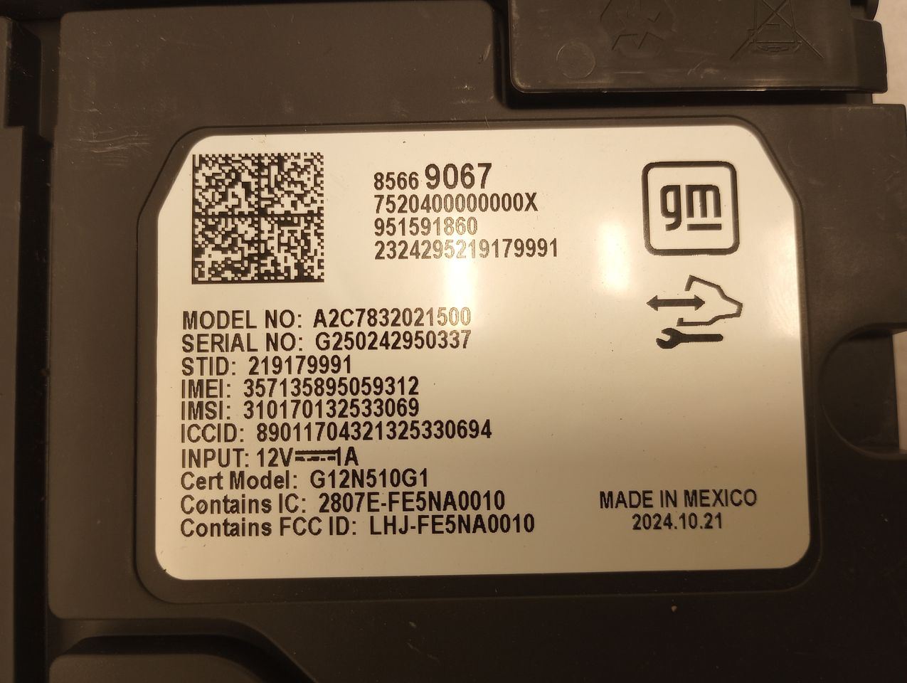 Eveページ 2025 Chevrolet Silverado EV Communication Module 85669067