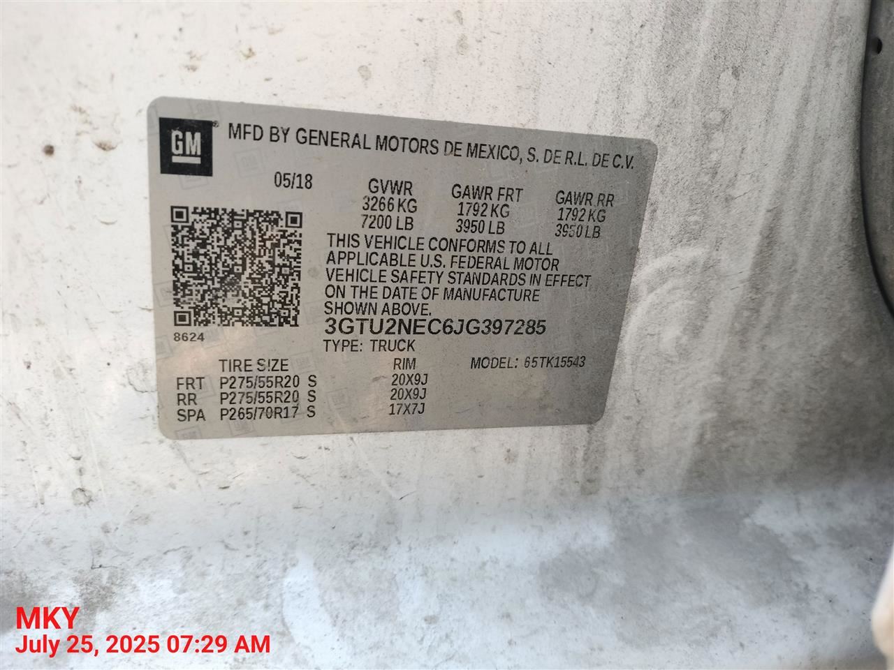LEFT BWN REAR HEADREST OEM 2015 GMC SIERRA150 22967833 - Image 2