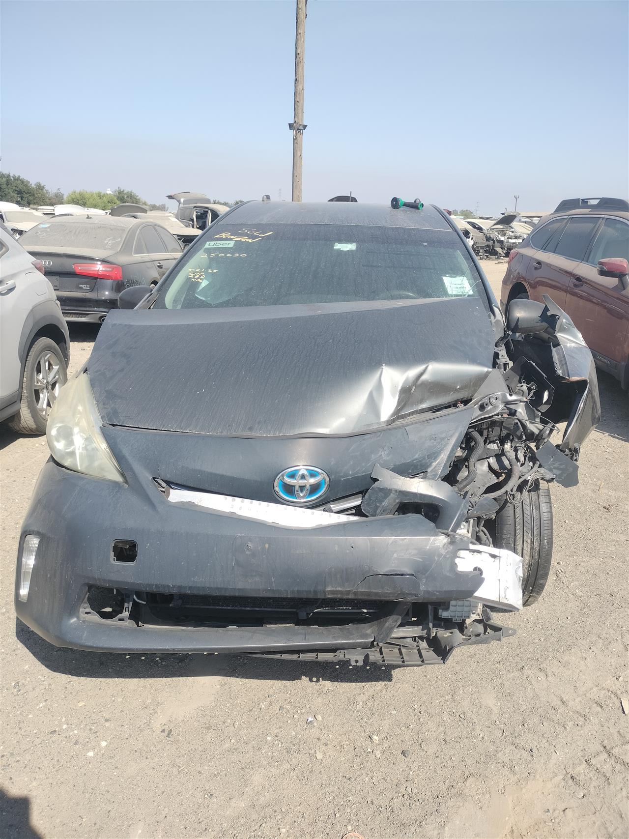 REAR INTERIOR VIEW MIRROR OEM 04-22 TOYOTA PRIUS 1YR WRNTY - Image 2