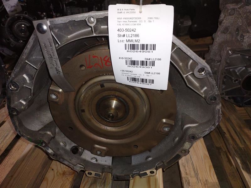 Used 2006 Bmw 750li Transmission Transmission Transaxle At, (6 Sp
