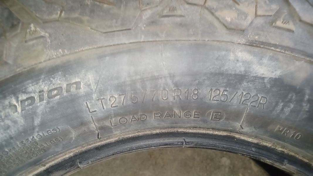 275/60 R18 Tire 15/32
