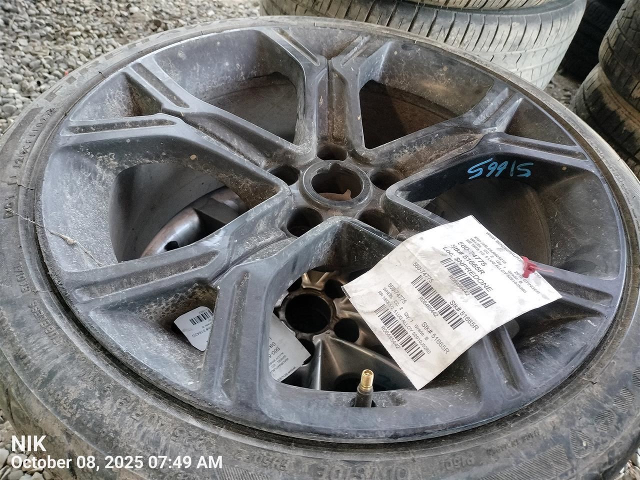 WHEEL/RIM ONLY OEM 18-19 KIA STINGER 52910J5260 - Image 2