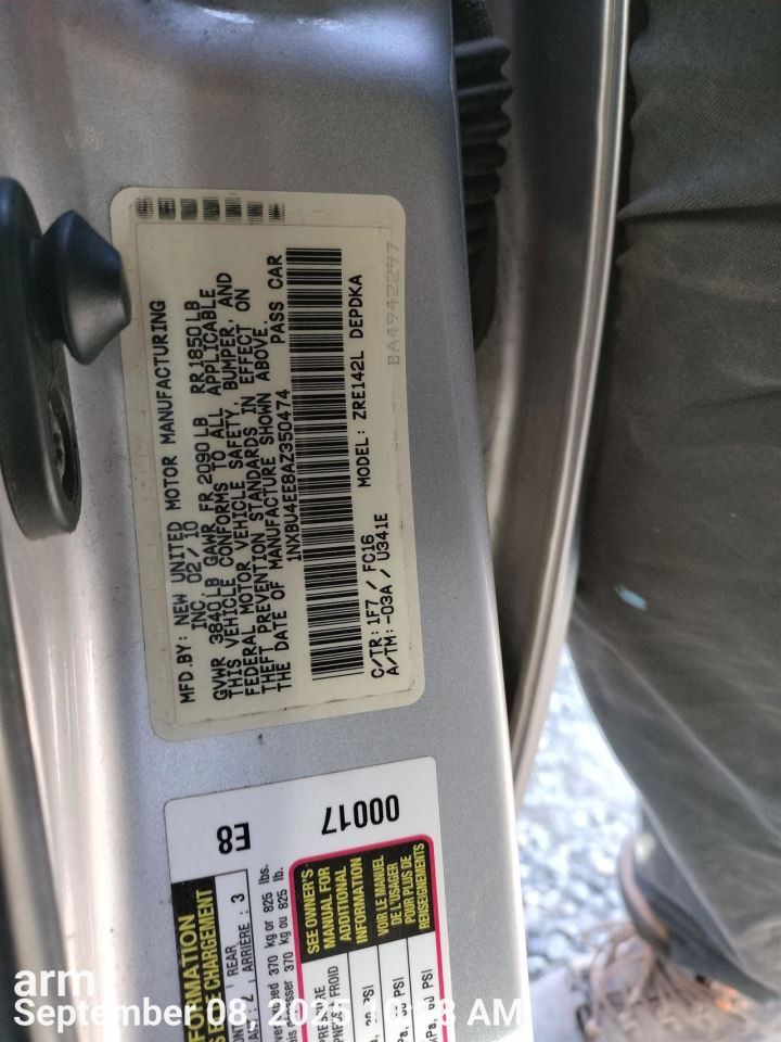 STEERING COLUMN OEM 09-13 TOYOTA COROLLA 1YR WRNTY 4525002820 - Image 2