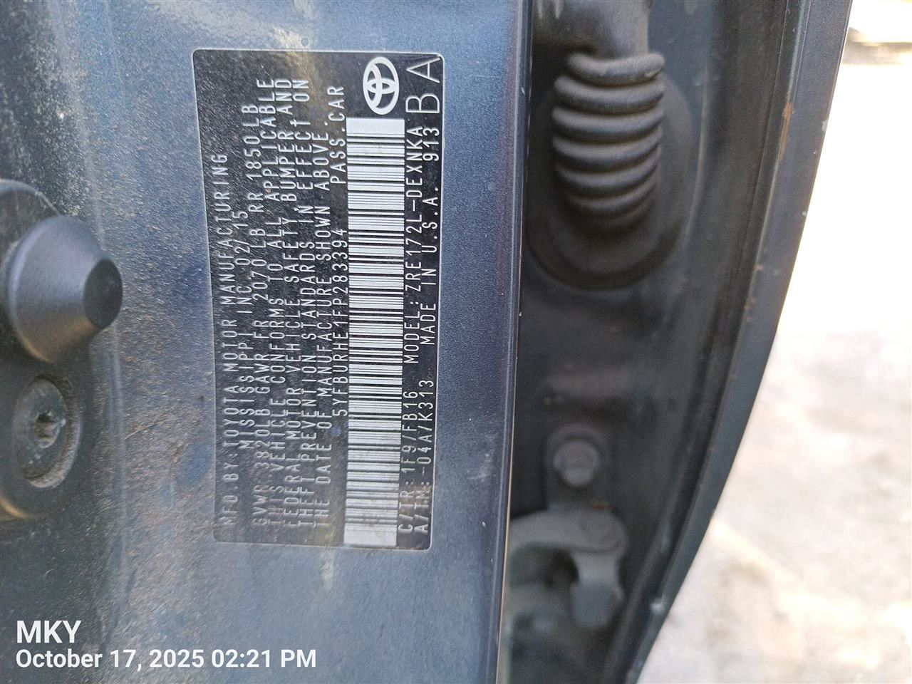 FRONT AC EVAPORATOR HOUSI OEM 2016 TOYOTA COROLLA 1YR WRNTY 8710302210 - Image 5