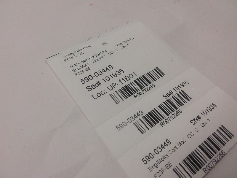 92 93 94 Ford Tempo ENGINE ECM Electronic Control Module 4-140 2.3L | eBay