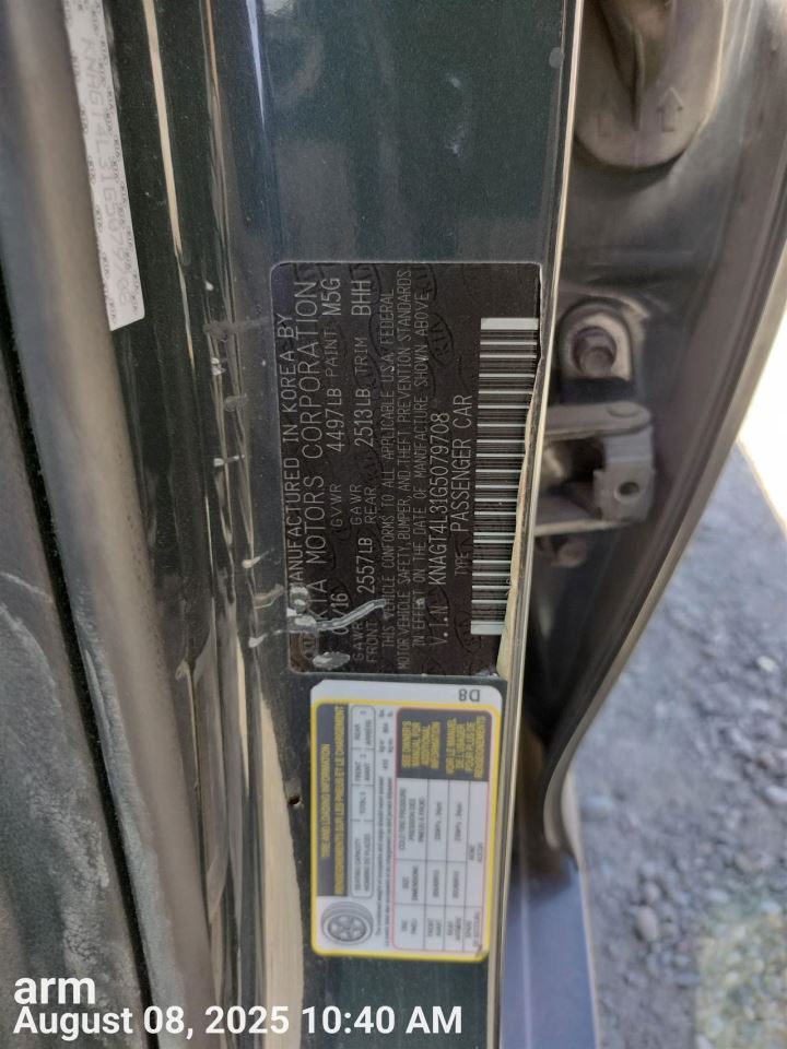 DRIVER ROOF AIR BAG 85010D4000 2016-2020 KIA OPTIMAKIA - Image 2