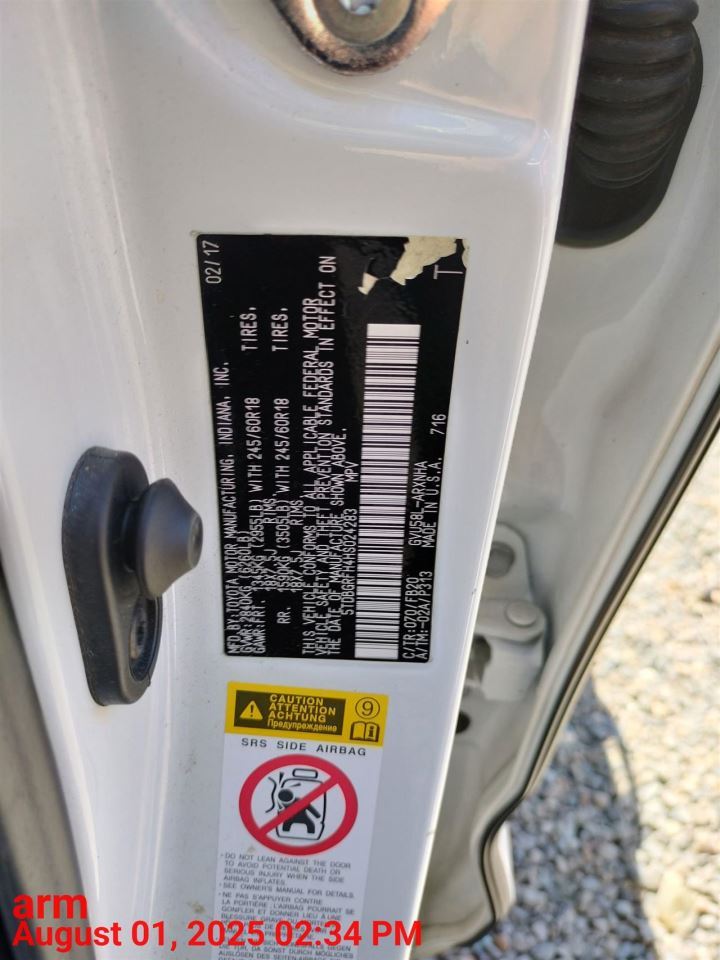 LEFT FRONT DOOR SWITCH OEM 14-19 TOYOTA HIGHLANDR 1YR WRNTY 848200E020 - Image 2