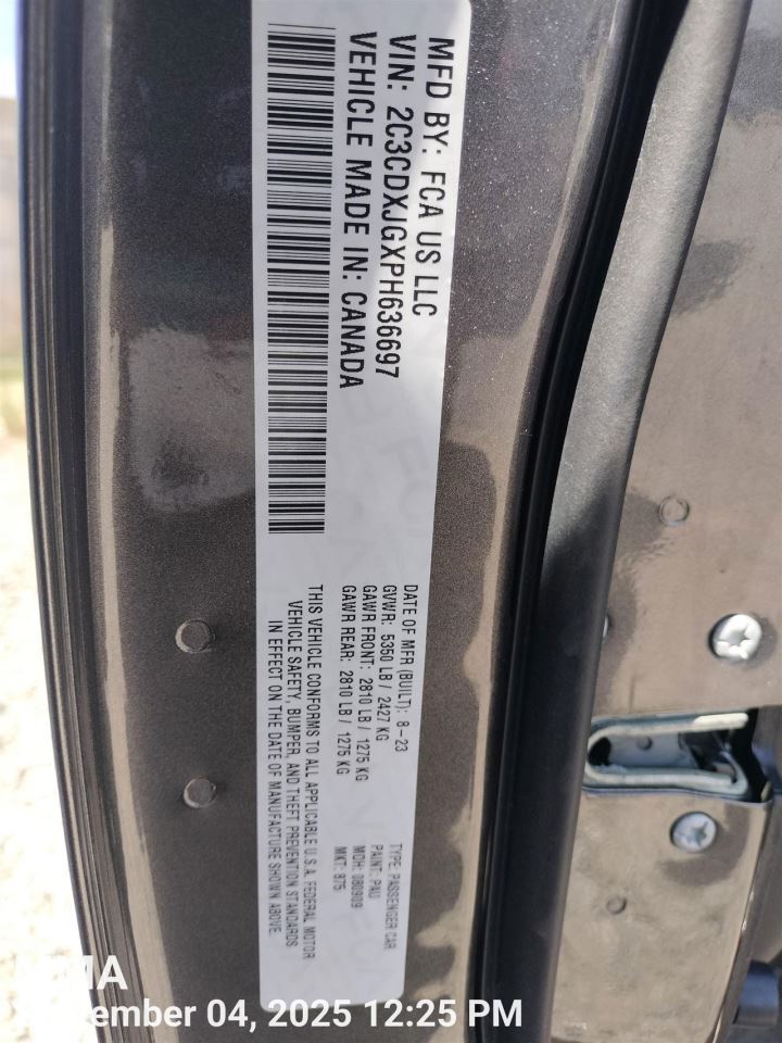 LEFT FRONT WIPER ARM OEM 2022 DODGE CHARGER 68082555AA - Image 1