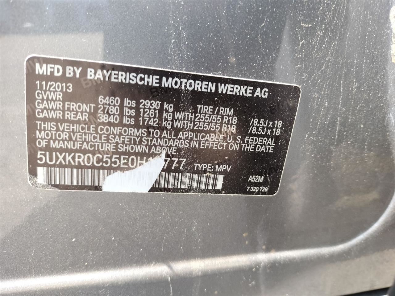 PASSANGER DASH AIR BAG 72129252311 2014-2018 BMW X5 - Image 4