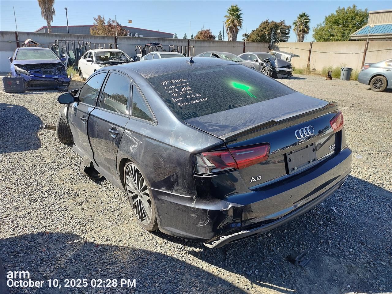 BLUE DECKLID TAILGATE OEM 12-18 A6 AUDI - Image 2