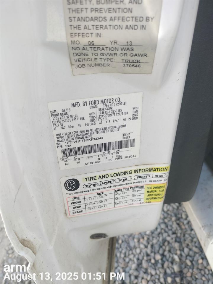 Benzeen WIRE HARNESS DL3Z14401KAB 2013 FORD F150 - Image 1