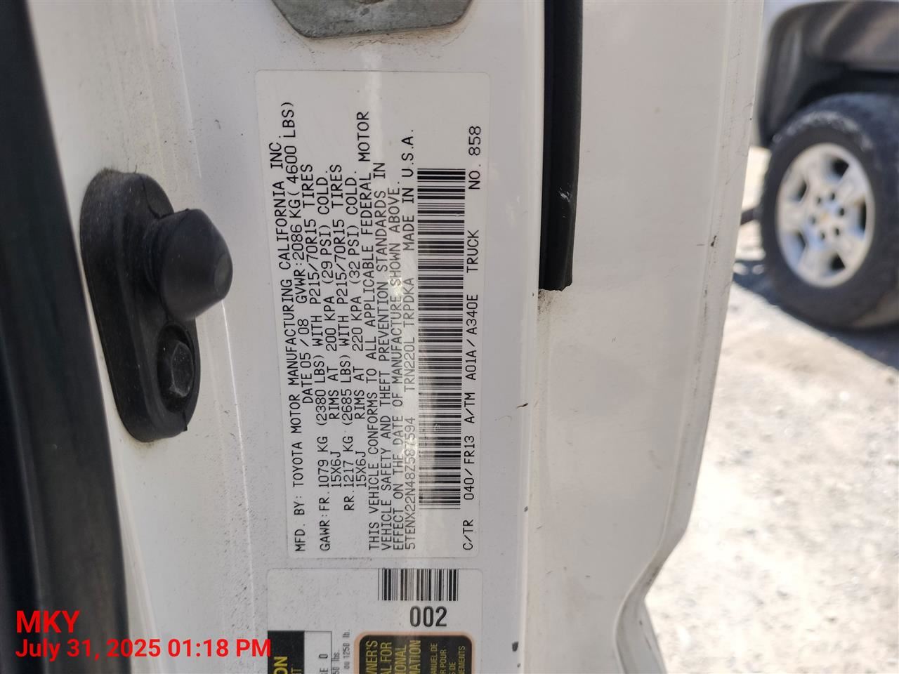 LEFT LOCK ACTUATOR OEM 2016 TOYOTA TACOMA 1YR WRNTY 6579004042 - Image 1