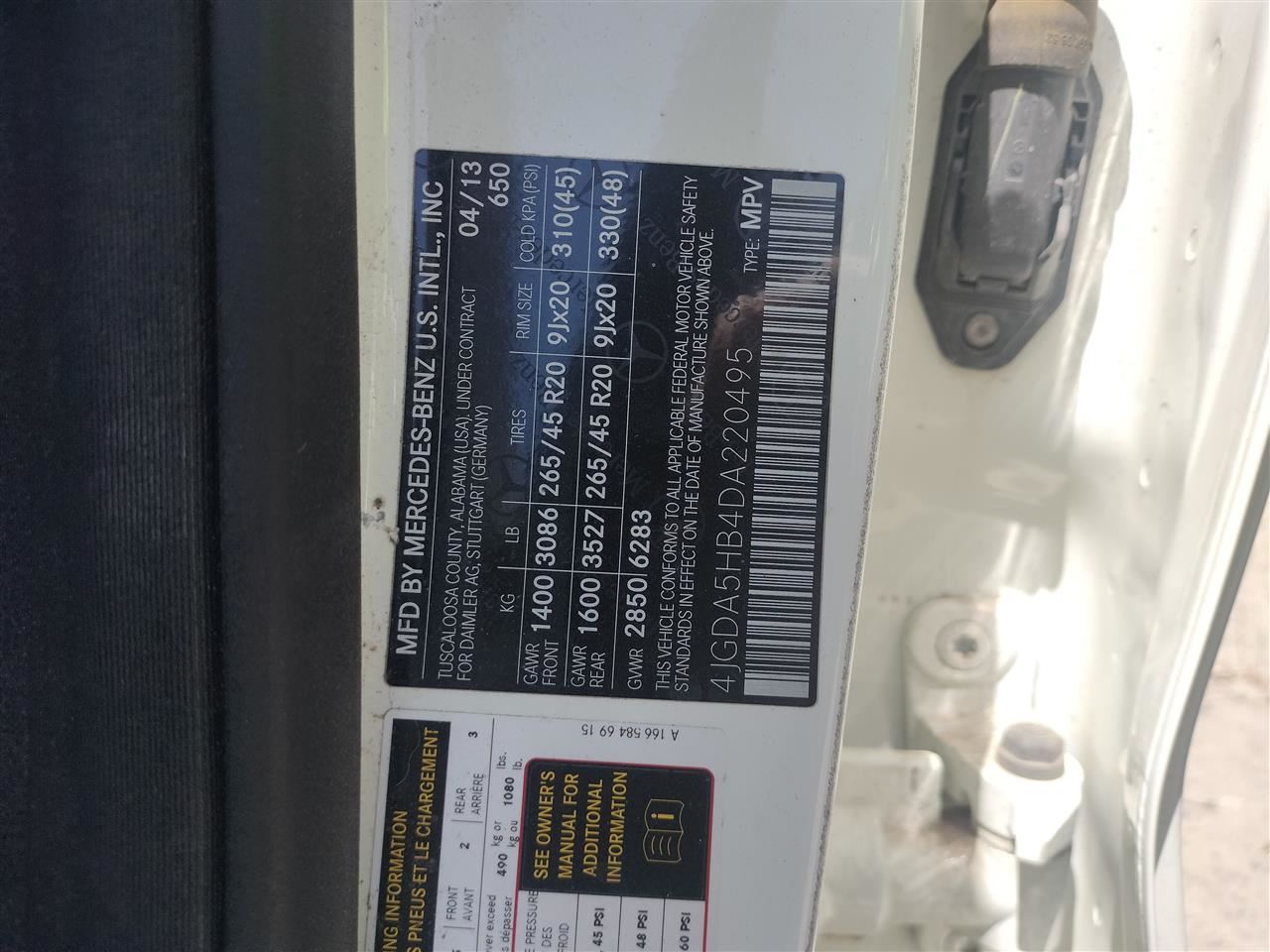 EMERG BRAKE PARTS OEM 2013 MERCEDES-BENZ ML350 1YR WRNTY - Image 3