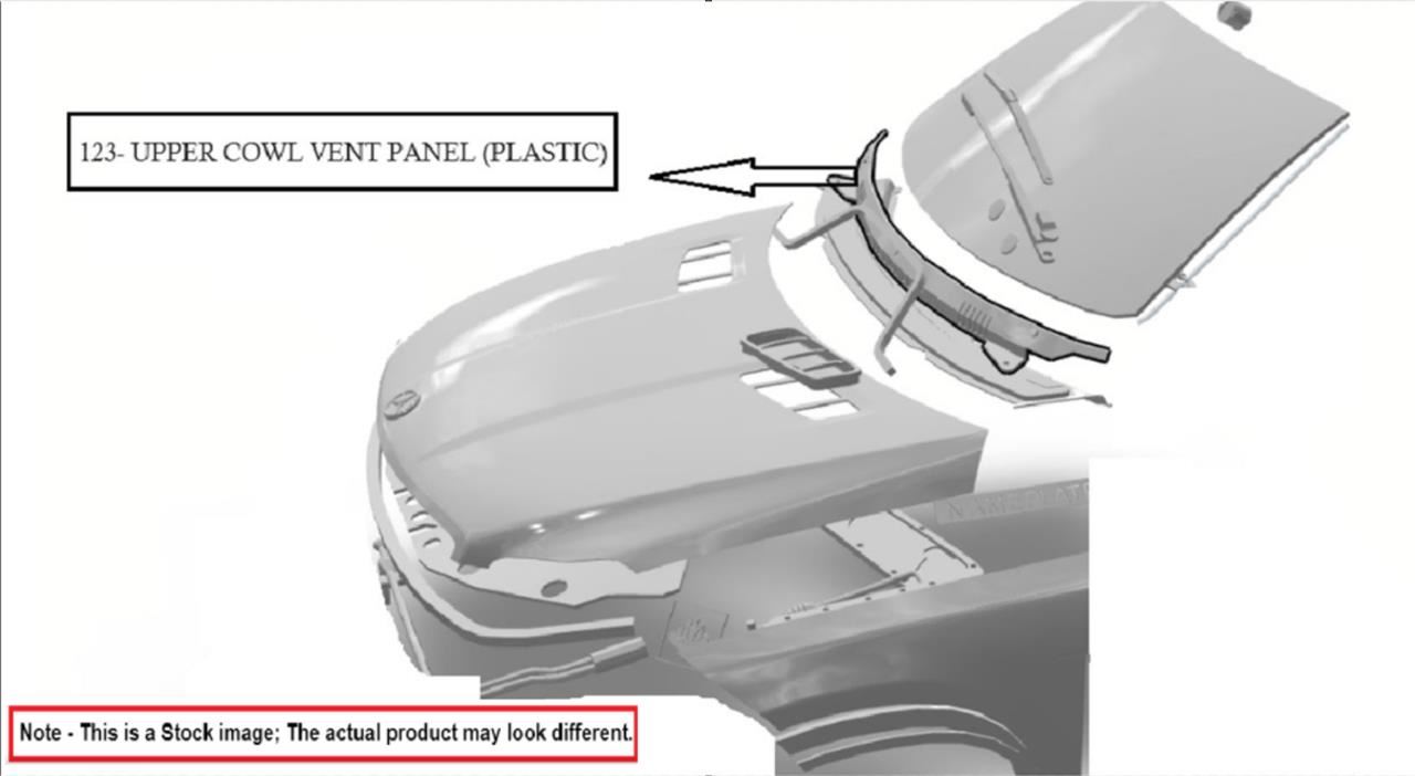 WINDSHIELD WIPER COWL GRILLE VENT PANEL OEM 2017 KIA SOUL - Image 1
