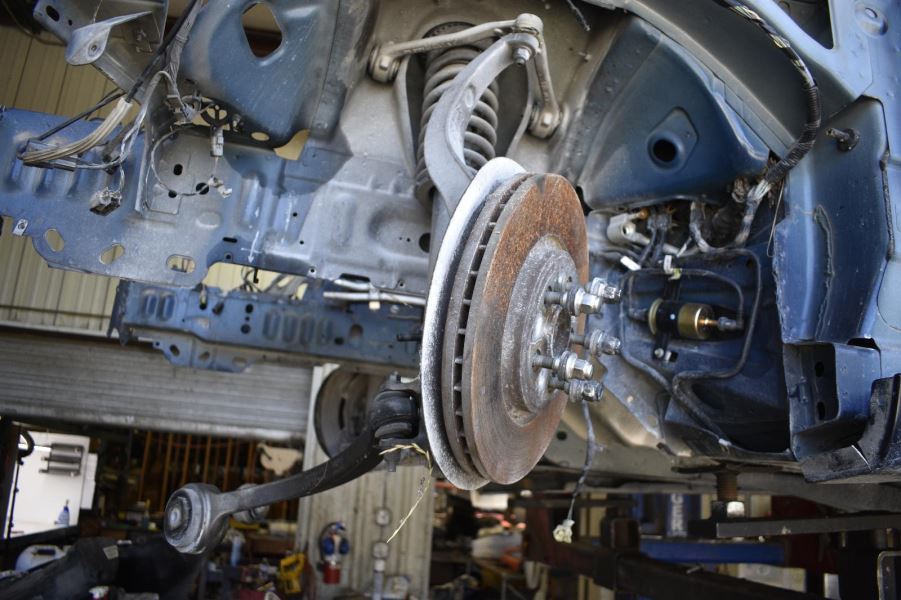 2009 JAGUAR XF X250 LEFT FRONT SUSPENSION ASSEMBLY WITHOUT SUPERCHARGE