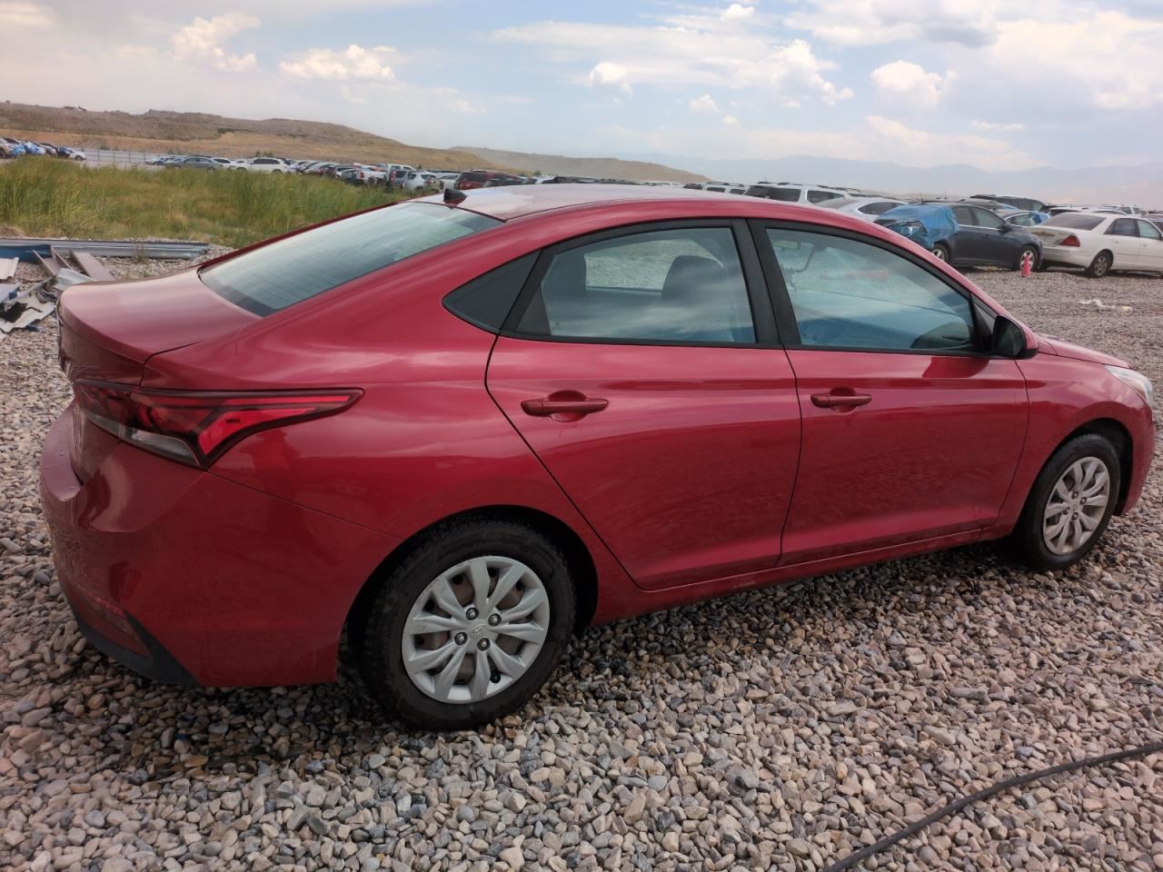 RED REAR BUMPER ASSEMBLY OEM 18-22 HYUNDAI ACCENT - Image 3