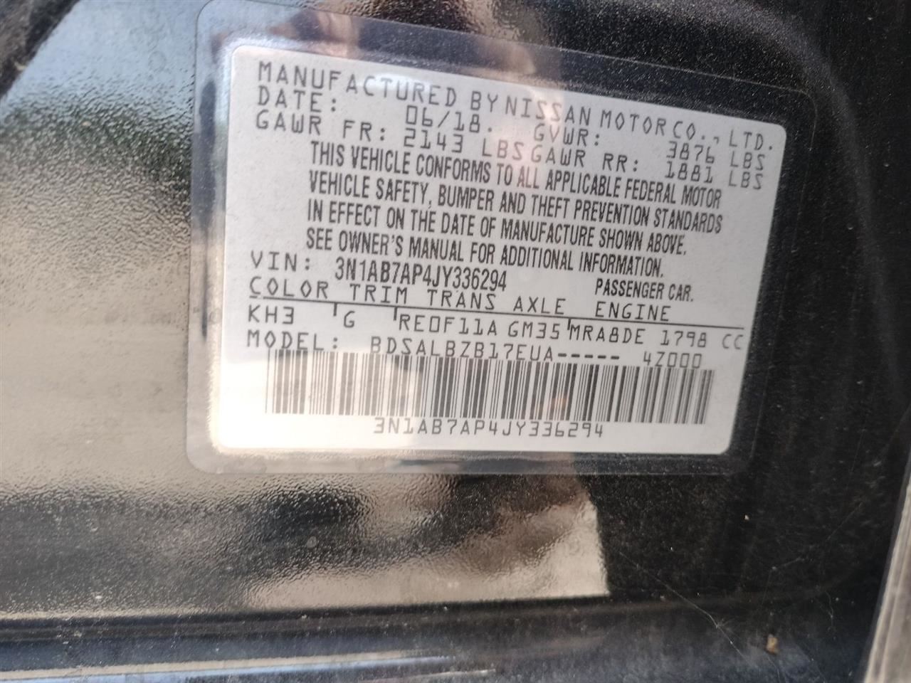 RIGHT FRONT WIPER ARM OEM 2018 NISSAN SENTRA - Image 3